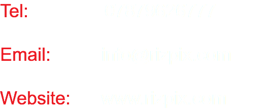 Tel: 07879626777 Email: info@rizpix.com Website: www.rizpix.com